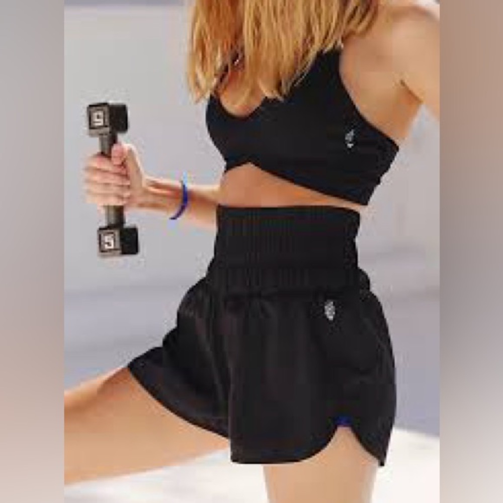 Women's Free People Black High-Waisted Shorts